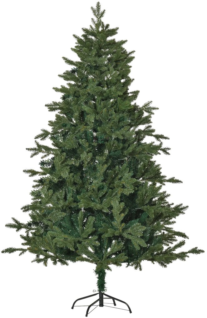 HOMCOM Τεχνητό Χριστουγεννιάτικο Δέντρο 1,8μ Δέντρο Έλατο PVC PE Μέταλλο Πράσινο Ø120 x 180 εκ.