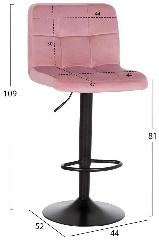 ΣΚΑΜΠΟ ΜΠΑΡ ΠΕΡΙΣΤΡΕΦ. DIANA HM202.42 ΣΑΠΙΟ ΜΗΛΟ ΒΕΛΟΥΔΟ--ΜΕΤΑΛΛΟ ΜΑΥΡΟ ΜΑΤ 44x52x109Υ