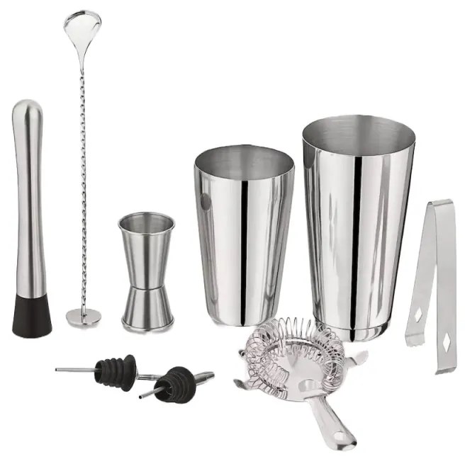 Σετ κοκτέιλ Kinghoff KH 1708, 9 τεμαχίων, 600/750 ml, Inox