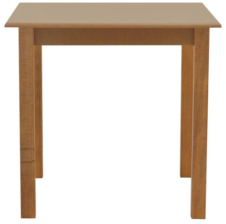 Τραπέζι Zolenio μασίφ ξύλο οξιάς με επιφάνεια mdf λούστρο καρυδί 80x80x76εκ 80x80x76 εκ.