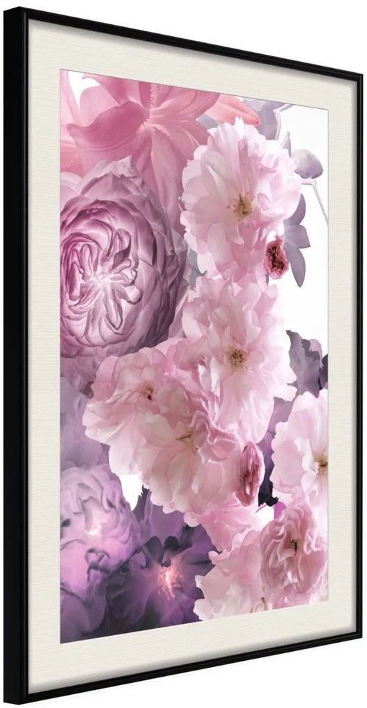 Αφίσα - Pink Bouquet - 40x60 - Μαύρο - Με πασπαρτού