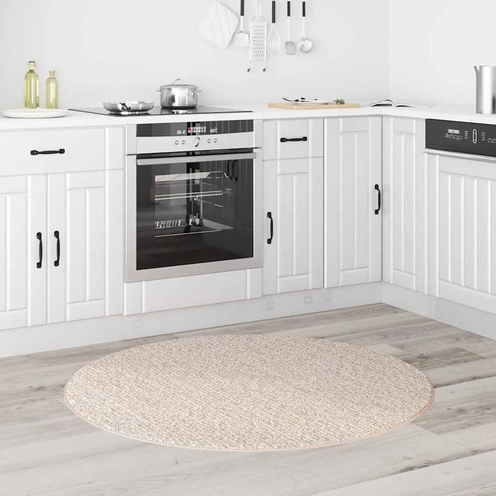 vidaXL Χαλί Κρεμ 120 x 120 cm Πολυπροπυλένιο