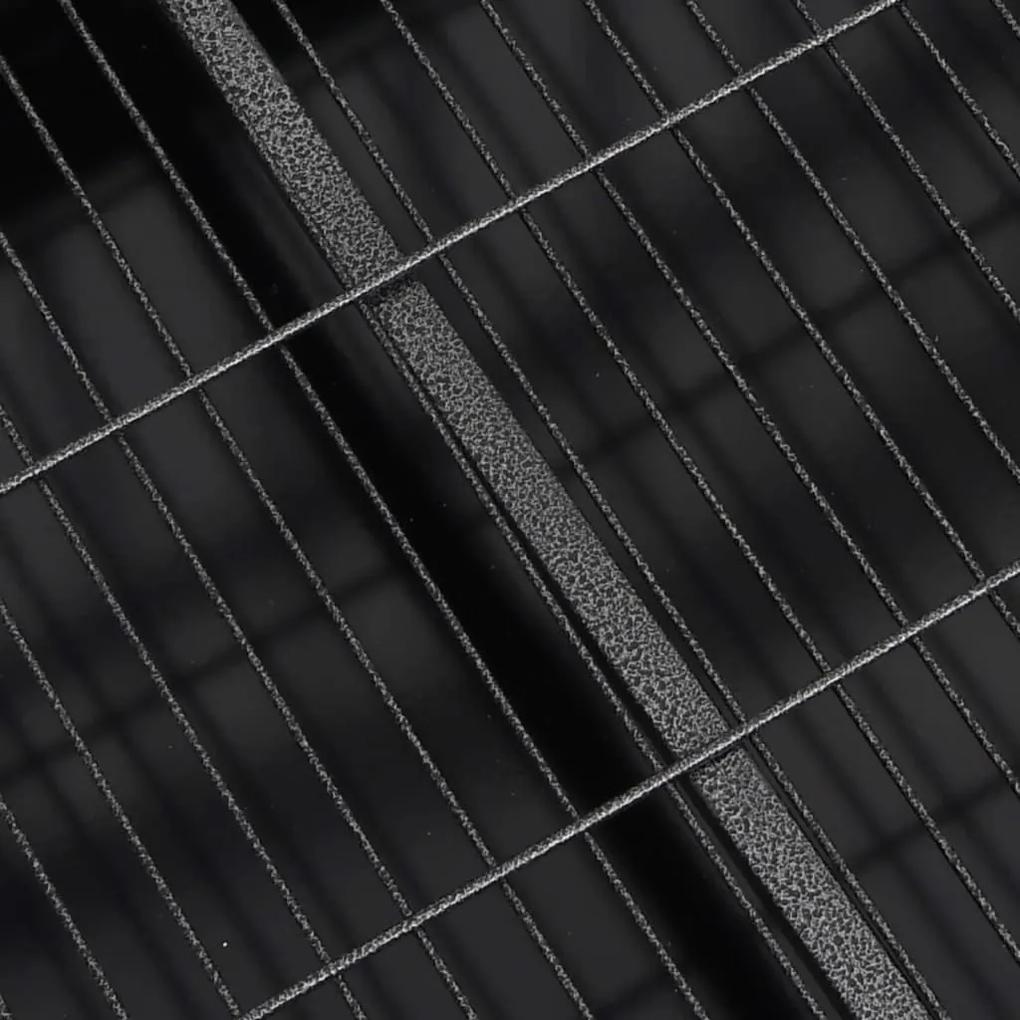 Κλουβί Σκύλου με Τροχούς και Οροφή 92 x 62 x 106 εκ. Ατσάλινο - Μαύρο