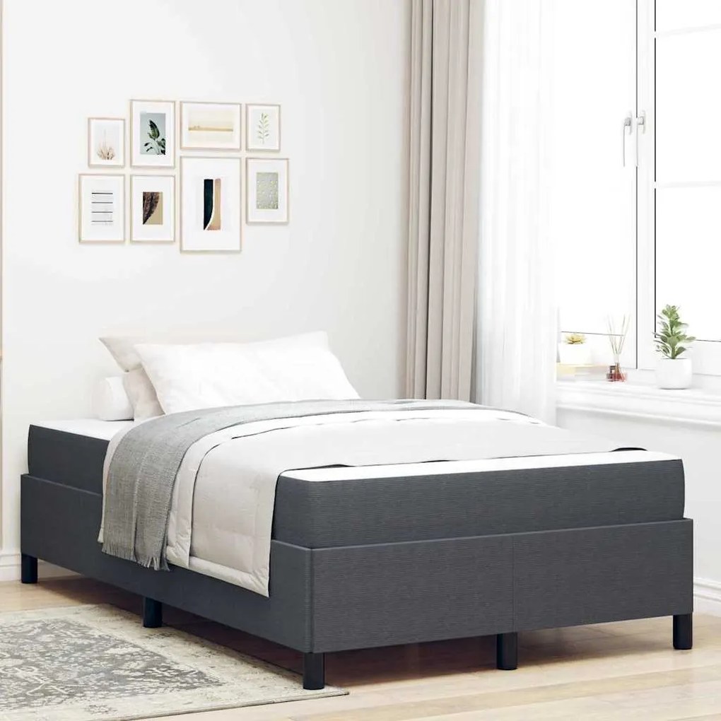 vidaXL Σκελετός Κρεβατιού Σκούρο γκρι 120 x 200 cm Βελούδο
