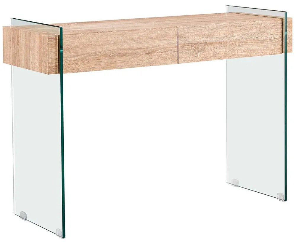 Κονσόλα Wood-Διάφανη Glasser ΕΜ841,1 110x40x76cm Natural