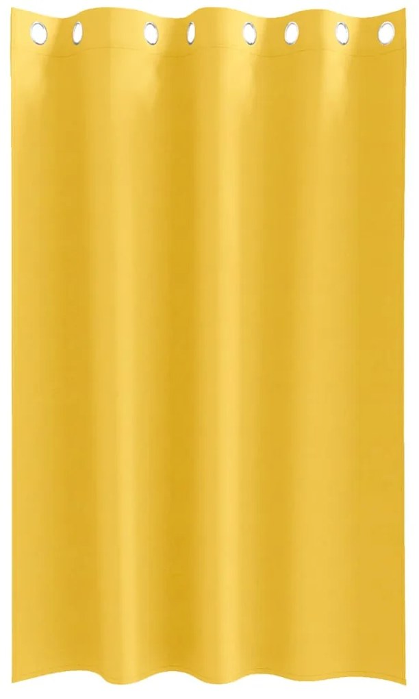 vidaXL Κουρτίνες 2 pcs κίτρινο μουσταρδί 175x140εκ. Πολυεστέρας