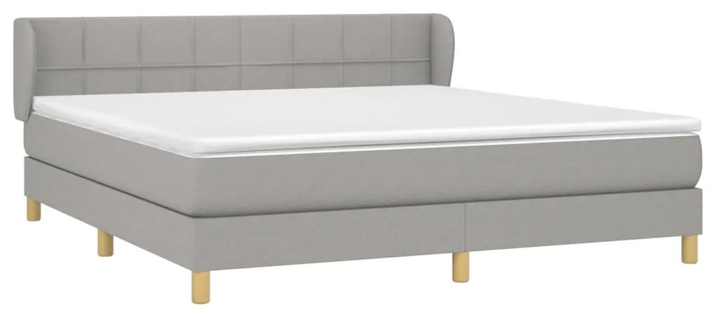 ΚΡΕΒΑΤΙ BOXSPRING ΜΕ ΣΤΡΩΜΑ ΑΝΟΙΧΤΟ ΓΚΡΙ 180X200 ΕΚ. ΥΦΑΣΜΑΤΙΝΟ 3126821