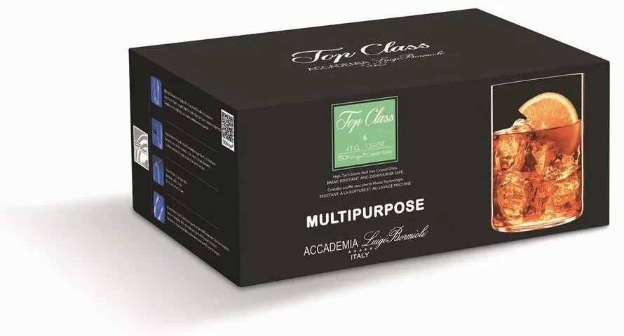 Ποτήρι Διάφανο Νερού DOF 365ml Σετ 6 Τεμαχίων TOP CLASS - Bormioli