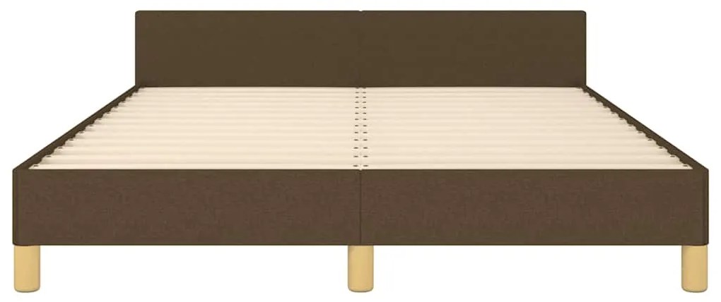 vidaXL Σκελετός Κρεβατιού Χωρίς Στρώμα Καφέ 140x200 εκ.Υφασμάτινο