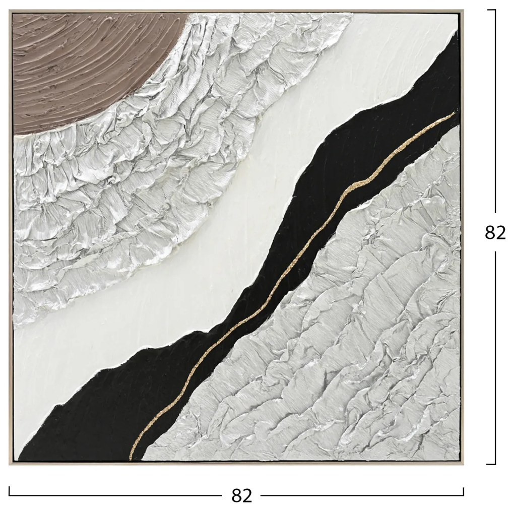 ΠΙΝΑΚΑΣ ΤΟΙΧΟΥ ABSTRACT (ΤΕΤΡΑΓΩΝΟΣ) HM4553.01 ΚΟΡΝΙΖΑ ΜΠΕΖ-ΚΑΜΒΑΣ 82x4.5x82Υεκ - 0538078 - HM4553.01