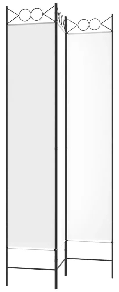 vidaXL Διαχωριστικό Δωματίου με 3 Πάνελ Λευκό 120x220 εκ. Υφασμάτινο