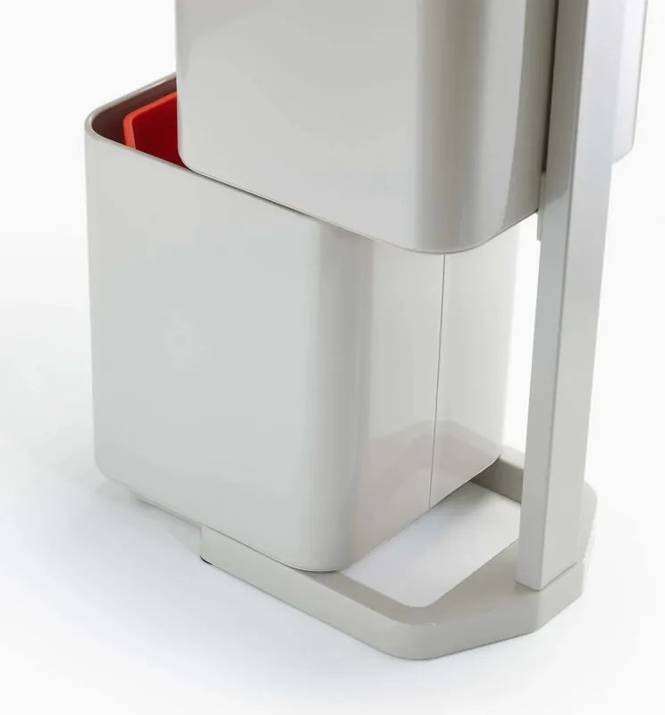 3σε1 Joseph Joseph Totem Compact 30064, 2x20 l, Δοχείο απορριμμάτων 3 l, Κάθετος σχεδιασμός, Ανταλλάξιμα φίλτρα με ενεργό άνθρακα, Μπεζ