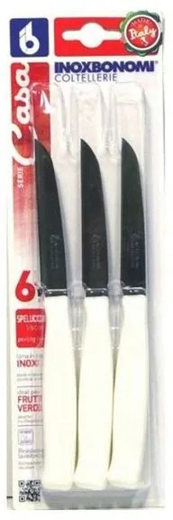 XmCasa Μαχαίρια Σετ 6Τμχ Coltellerie Inoxbonomi Λευκό 0551139