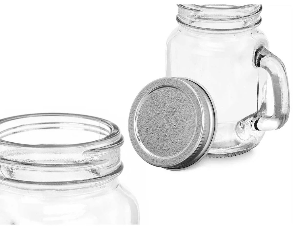 Βάζο Vivalto Διαφανές Ασημί 120 ml (x6)