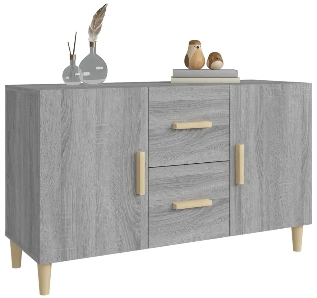 vidaXL Μπουφές Γκρι Sonoma 100 x 36 x 60 εκ. από Επεξεργασμένο Ξύλο