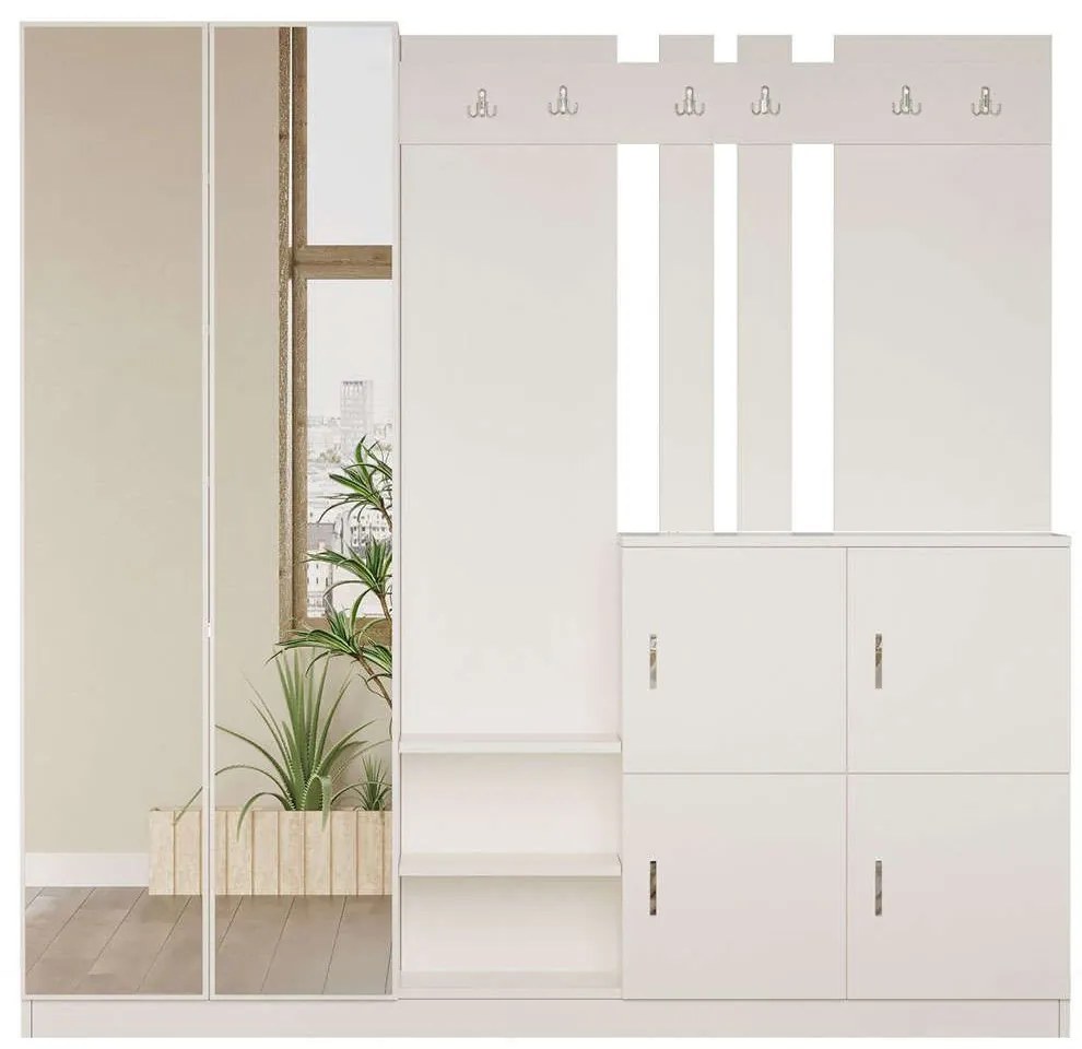 Έπιπλο Εισόδου 956LCS2831 187,2x37,5x180cm White Particle Board, Melamine