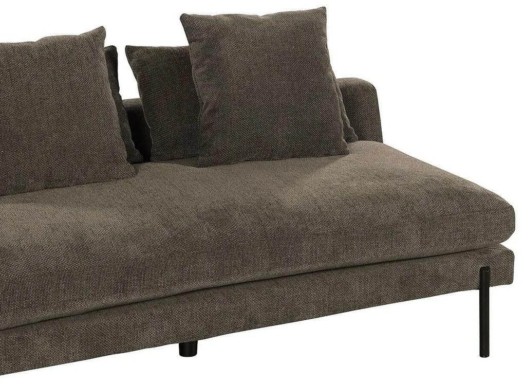 Ανάκλινδρο Riverton 696, Καφέ, 80x93x152cm, Ταπισερί, Πόδια: Μεταλλικά | Epipla1.gr