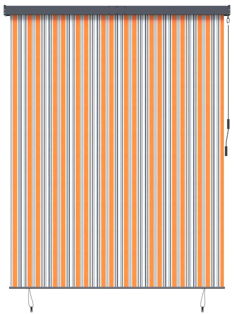 vidaXL Εξωτερικό ρολό Striped Κίτρινο και μπλε 200 x 250 εκ. ύφασμα
