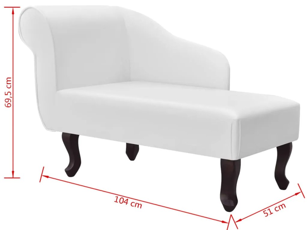 vidaXL Ανάκλιντρο Λευκό από Συνθετικό Δέρμα