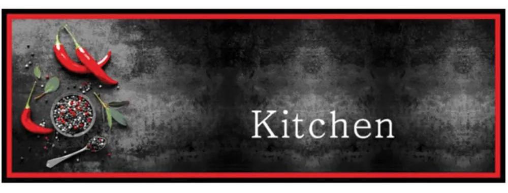 Χαλάκι Κουζίνας Cook &amp; Wash 125 Spicy Kitchen 50X150cm Black-Red Sdim 50Χ150 Polyamide