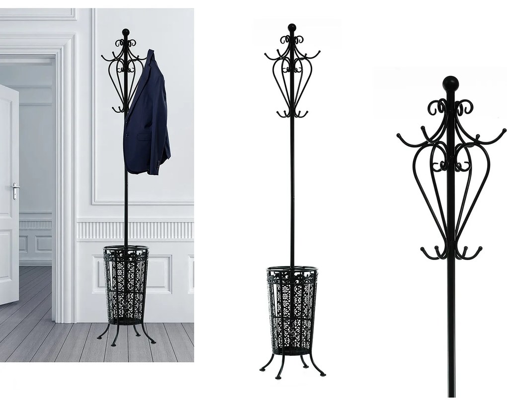 Καλόγερος μαύρο μέταλλο O28xH185cm-06512729