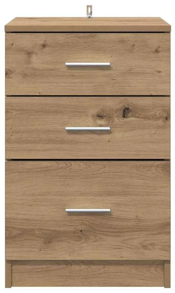 vidaXL Κομοδίνο artisan δρυς 40 x 40 x 63 εκ. Επεξεργασμένο ξύλο