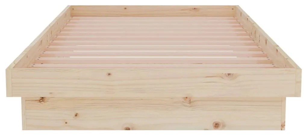 vidaXL Πλαίσιο Κρεβατιού 90 x 190 εκ. από Μασίφ Ξύλο 3FT Single