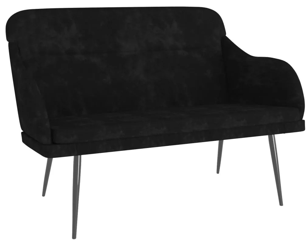 vidaXL Πάγκος Μαύρος 110x76x80 εκ. Βελούδινος