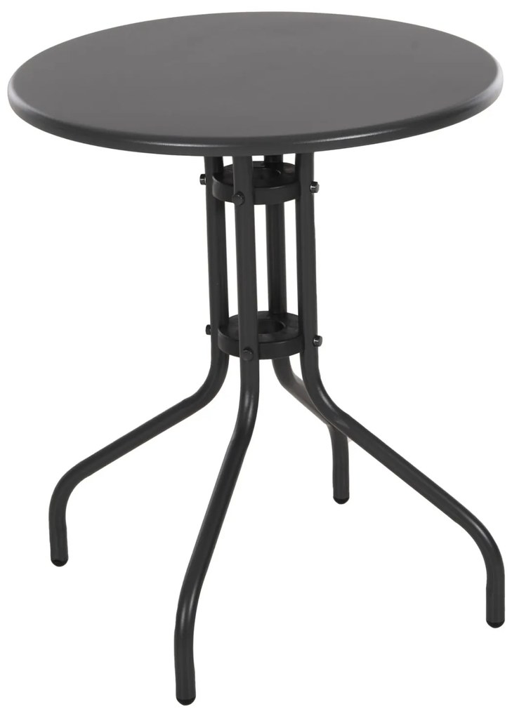 ΤΡΑΠΕΖΙ ΕΞ.ΧΩΡΟΥ ΣΤΡΟΓΓΥΛΟ LINO HM5973.01 ΜΕΤΑΛΛΙΚΟ ΓΚΡΙ Φ60x70Υεκ.