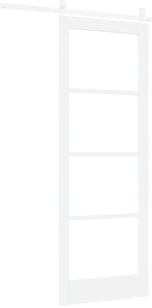 vidaXL Ολισθητή Πόρτα Λευκό 78 x 211 εκ Ξύλο και μέταλλο