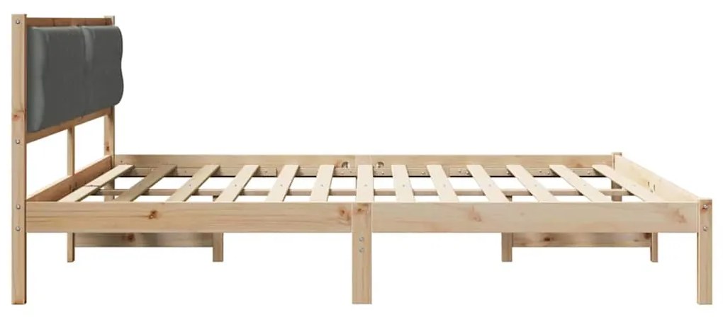 vidaXL Σκελετός Κρεβατιού με κεφαλάρι Σκούρο Γκρι 200 x 200 cm