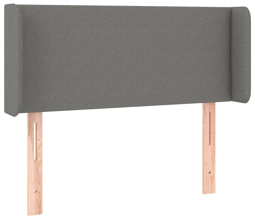 vidaXL Κεφαλάρι Κρεβατιού LED Σκούρο Γκρι 103x16x78/88 εκ. Υφασμάτινο