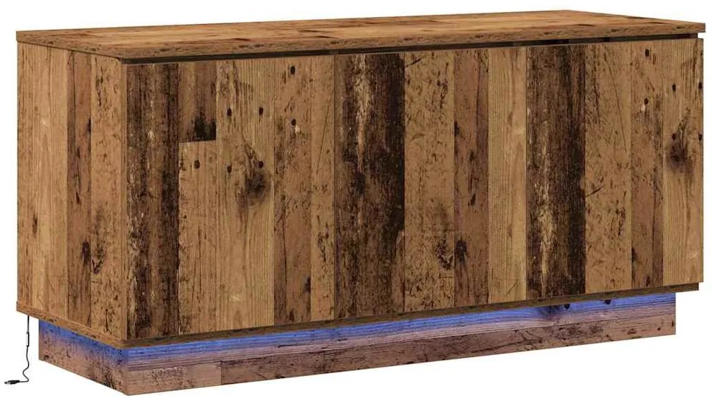 vidaXL Ντουλάπα Τηλεόρασης με LED Παλιό Ξύλο 100 x 38 x 49 εκ.