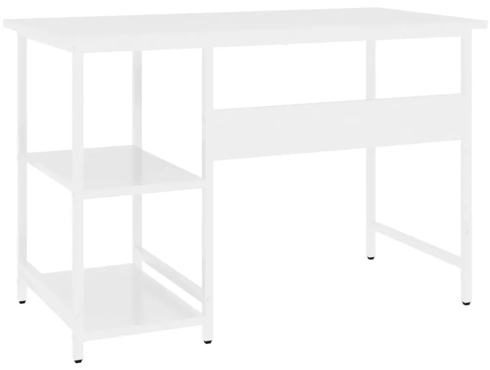 Γραφείο Υπολογιστή Λευκό 105 x 55 x 72 εκ. από MDF και Μέταλλο - Λευκό