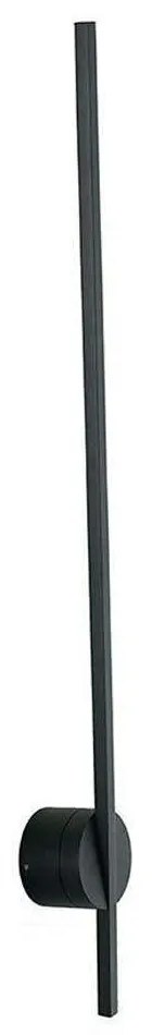 Φωτιστικό Τοίχου - Απλίκα Shanghai LED-SHANGHAI-APC NERO 10W Led 15x78,8cm Black Luce Ambiente Desig Aluminium