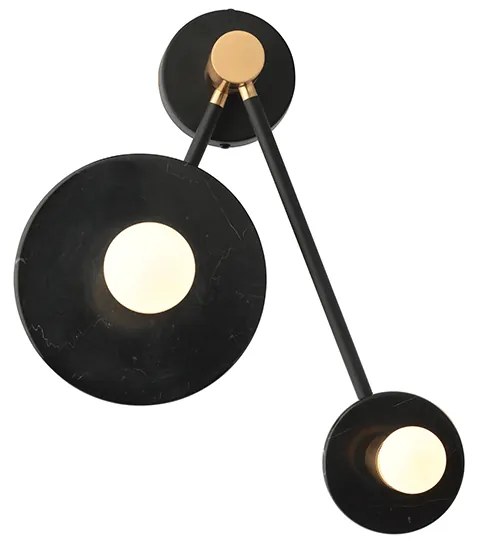 Φωτιστικό Επίτοιχο Aca OD742W74BM CLOCK Μαύρο Ματ (Black Mat)