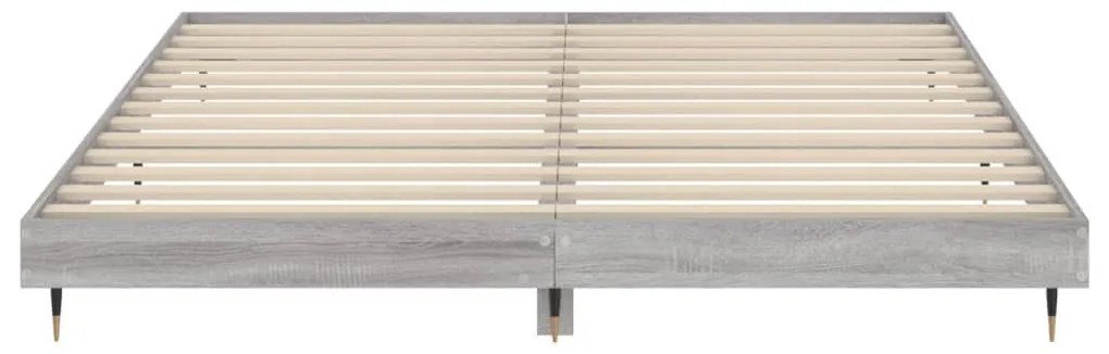 vidaXL Πλαίσιο Κρεβατιού Γκρι Sonoma 140x200 εκ. Επεξεργασμένο Ξύλο