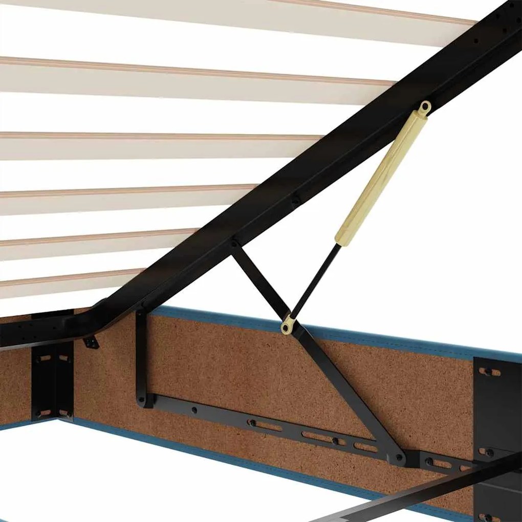 Οθωμανικό κρεβάτι με στρώμα σκούρο μπλε 90x190cm Velvet 3311817