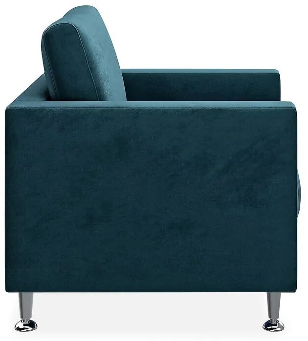 Πολυθρόνα Scandinavian Choice 772, Μπλε, 80x90x82cm, Ταπισερί, Πόδια: Μεταλλικά