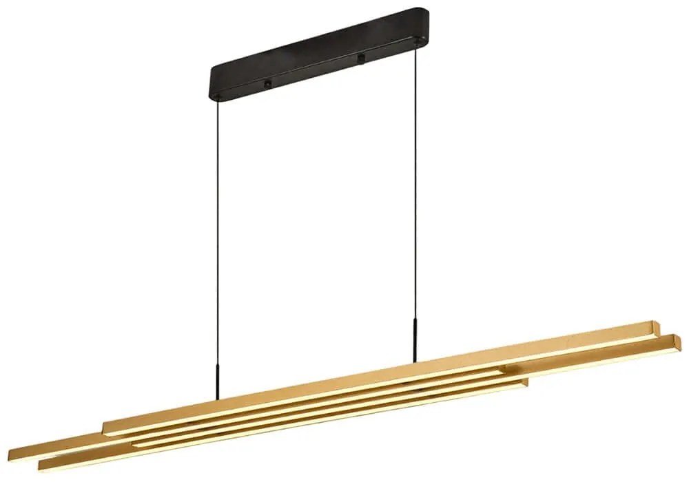 Φωτιστικό Οροφής - Ράγα Krakow 701CHD1146 130x13x120cm Led 6500lm 65W 3000K Gold Opviq