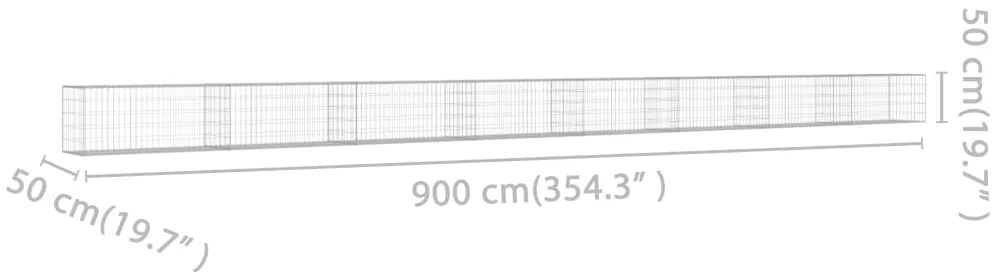 ΣΥΡΜΑΤΟΚΙΒΩΤΙΟ ΤΟΙΧΟΣ 900X50X50 ΕΚ. ΓΑΛΒΑΝ.ΧΑΛΥΒΑΣ + ΚΑΛΥΜΜΑΤΑ 143587