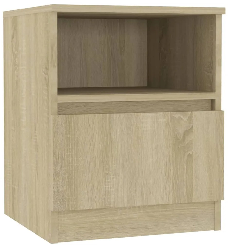 vidaXL Κομοδίνα 2 τεμ. Sonoma Δρυς 40 x 40 x 50 εκ. από Επεξ. Ξύλο