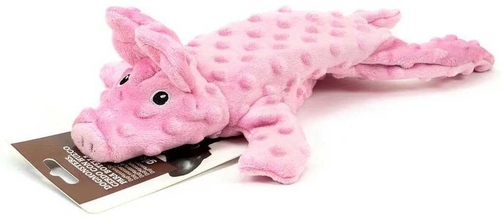 Βελούδινο Ζωάκι για Σκύλους Gloria Dogmonsters Ροζ 100 % πολυεστέρας Γουρούνι 34 x 9 cm