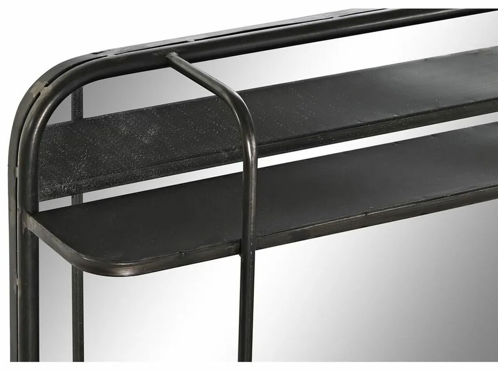 Τοίχο καθρέφτη DKD Home Decor Μαύρο 80 x 12 x 50 cm