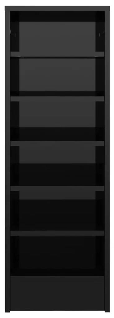 vidaXL Παπουτσοθήκη Γυαλιστερό Μαύρο 31,5x35x90 εκ. από Μοριοσανίδα