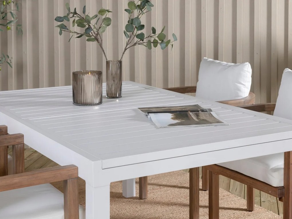 Τραπέζι εξωτερικού χώρου Dallas 2813, Μέταλλο, 75x100cm, 36 kg, Άσπρο, Μέταλλο | Epipla1.gr