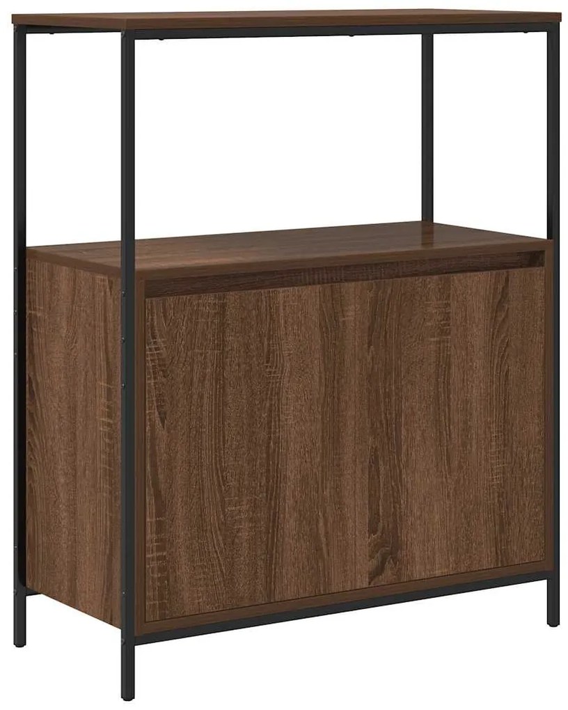 vidaXL Ντουλάπι μπάνιου με ράφια καφέ δρυς 76,5x35x95 εκ.