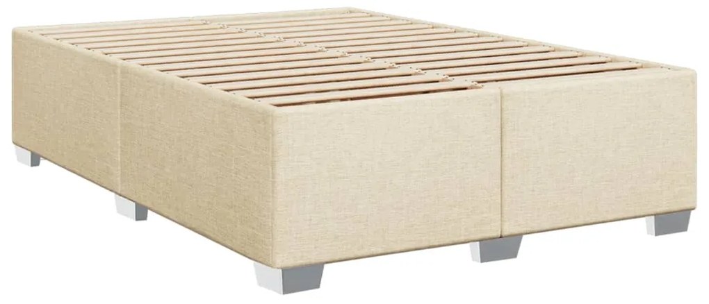 ΚΡΕΒΑΤΙ BOXSPRING ΜΕ ΣΤΡΩΜΑ ΚΡΕΜ 140X190 ΕΚ. ΥΦΑΣΜΑΤΙΝΟ 3285135