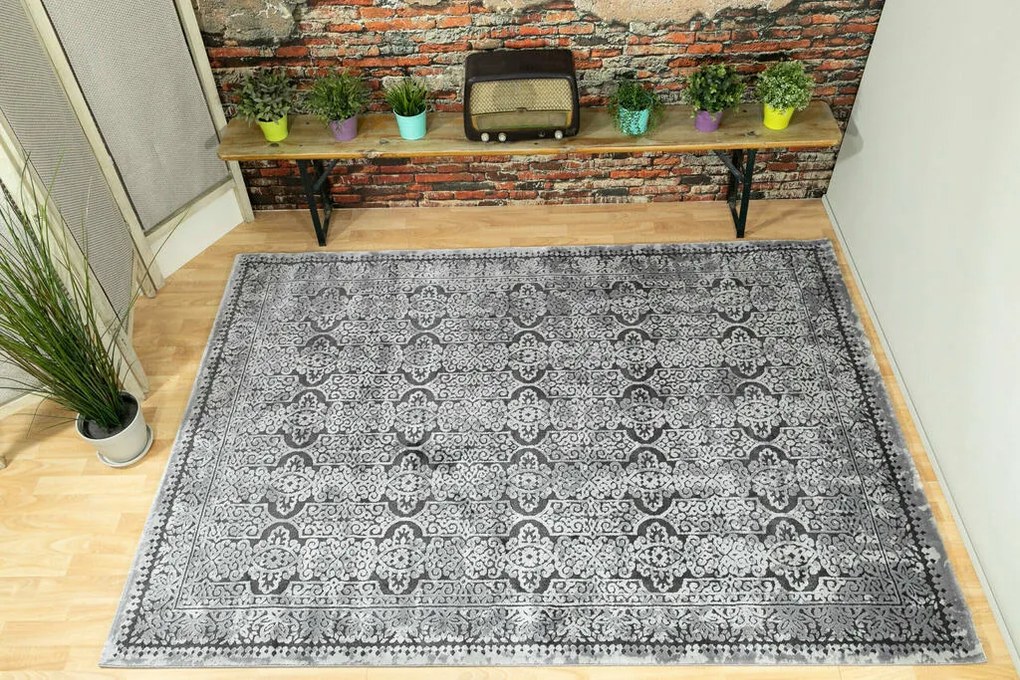 Χαλί Ανάγλυφο ezzo Verona 9118AZ9 Anthracite 2.00x2.90