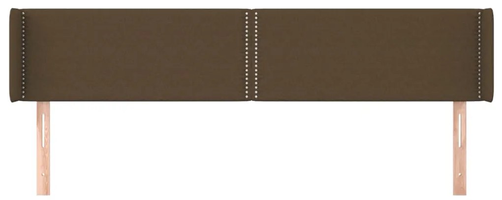 vidaXL Κεφαλάρι με Πτερύγια Σκούρο Καφέ 183x16x78/88 εκ. Υφασμάτινο